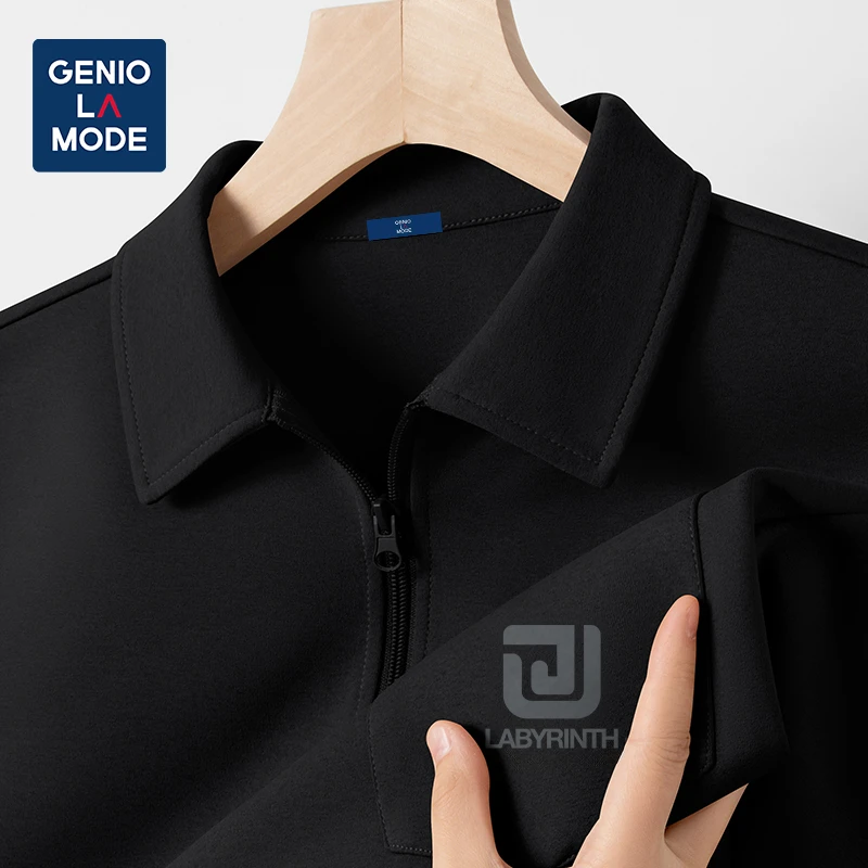 GENIOLAMODE运动防晒polo领短袖t恤男款夏季基础款潮流宽松上衣男