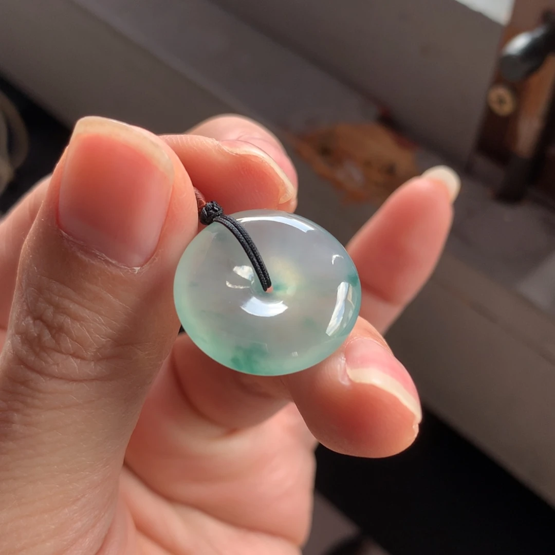 翡翠颈饰未镶嵌天然缅甸翡翠吊坠20.4-5.9