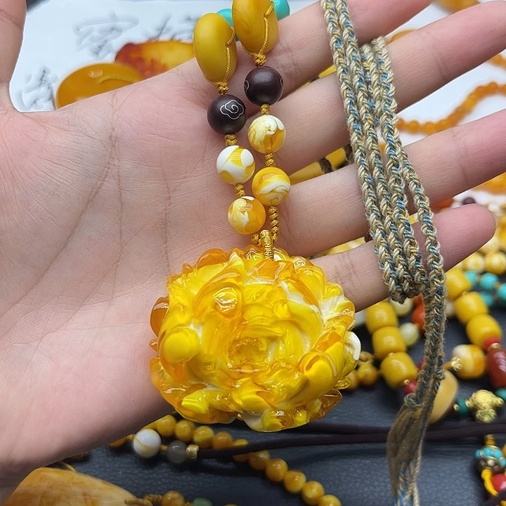 花开富贵牡丹花吊坠