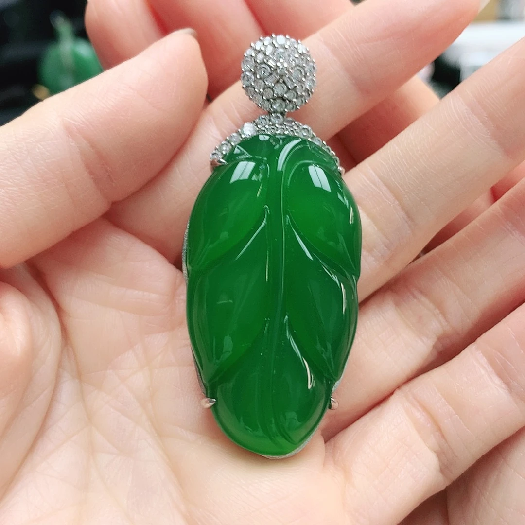 玛瑙/玉髓银S925镶嵌吊坠