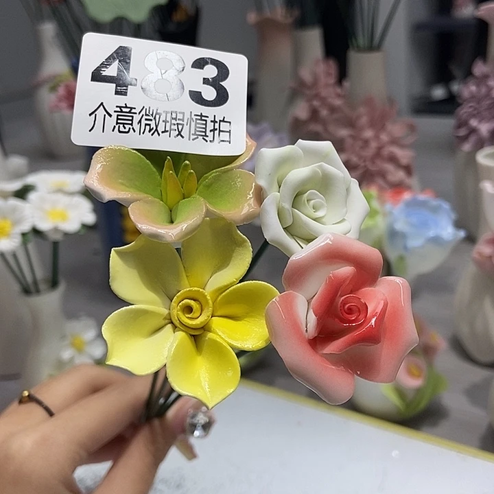 陶瓷纯手工捏花设计