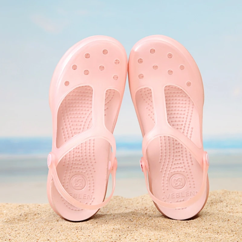 洞洞鞋女款夏季外穿拖鞋软底踩屎感沙滩鞋厚底防滑包头玛丽珍凉鞋