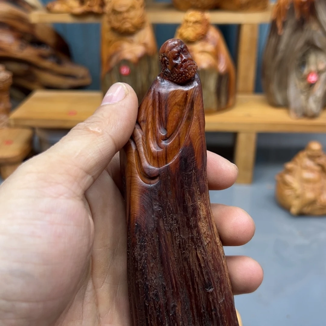 赏***の木崖柏木摆件手把件