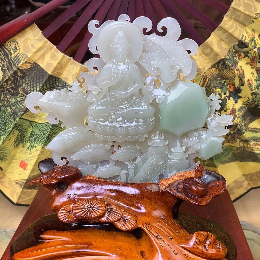 和田玉未镶嵌摆件