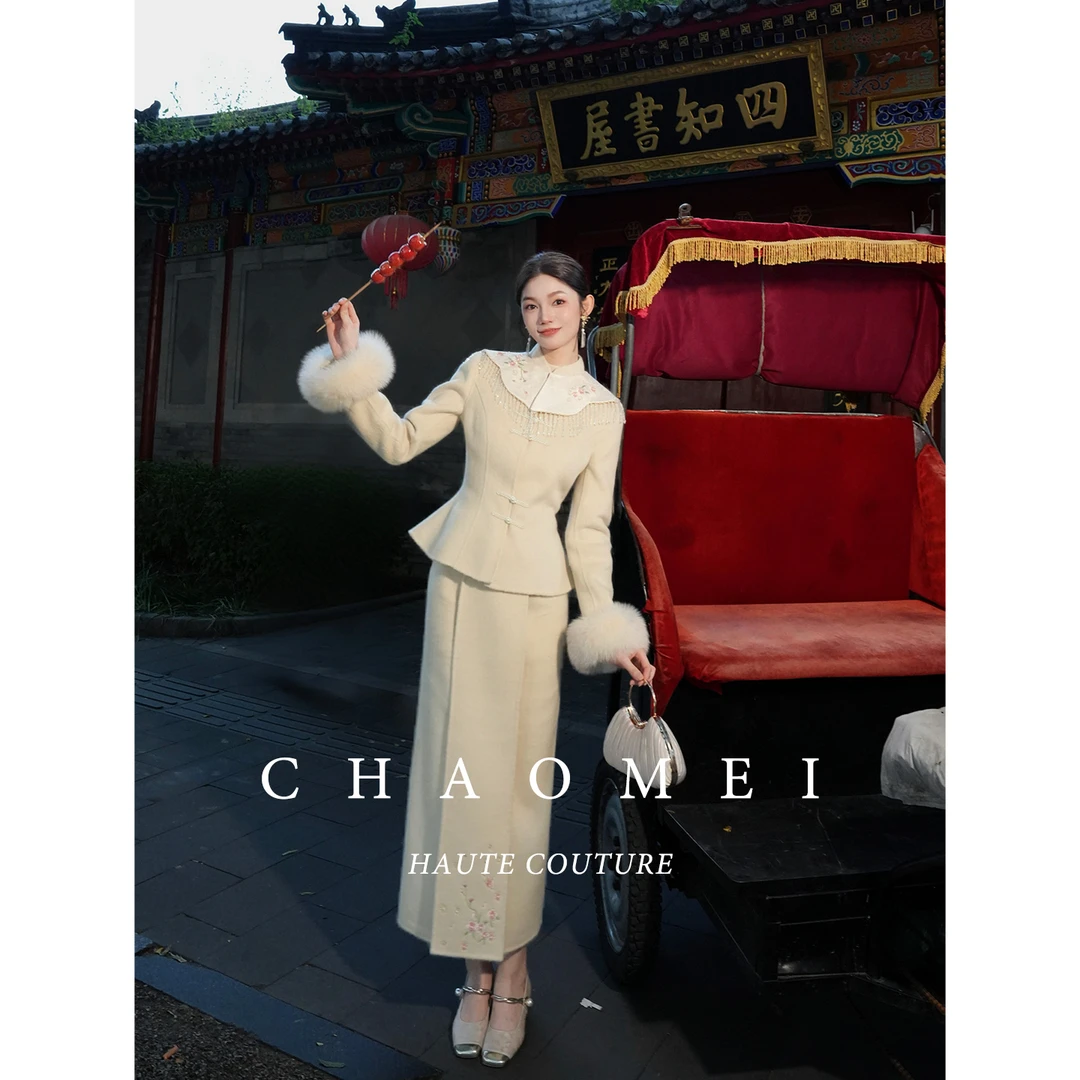 冯（CHAOMEI【玲珑序】国风新中式双面呢100绵羊毛套装