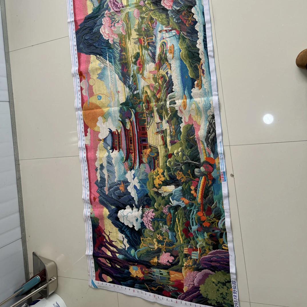 纯手工的十字绣成品绿野仙踪客厅书房装饰挂画古风意境十字绣成品