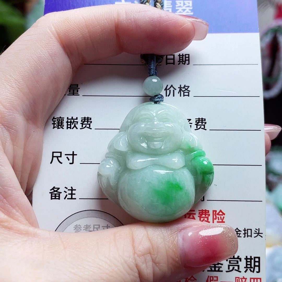 翡翠未镶嵌颈饰佛公15