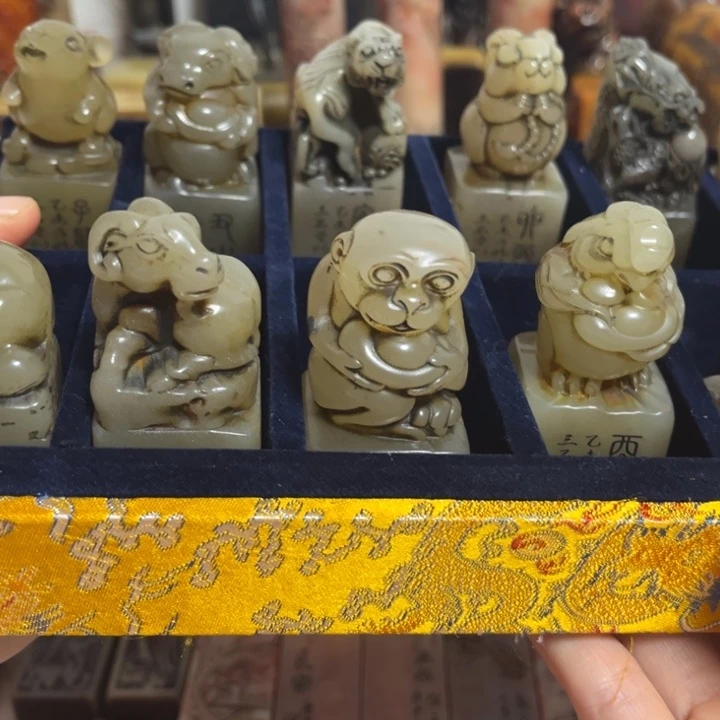 追***梦十二生肖印章子一套
