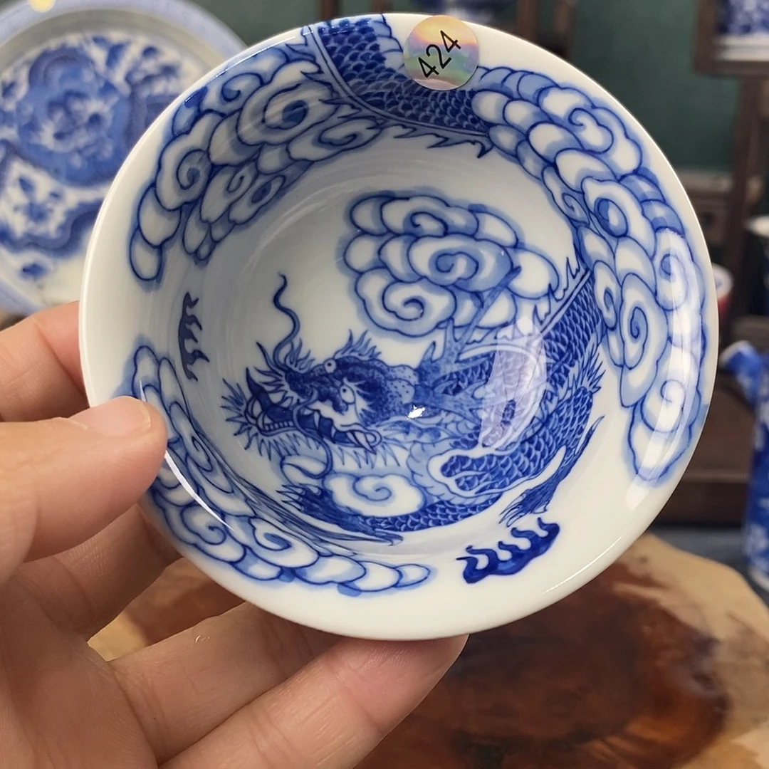 瓷片景德镇手绘青花茶器424