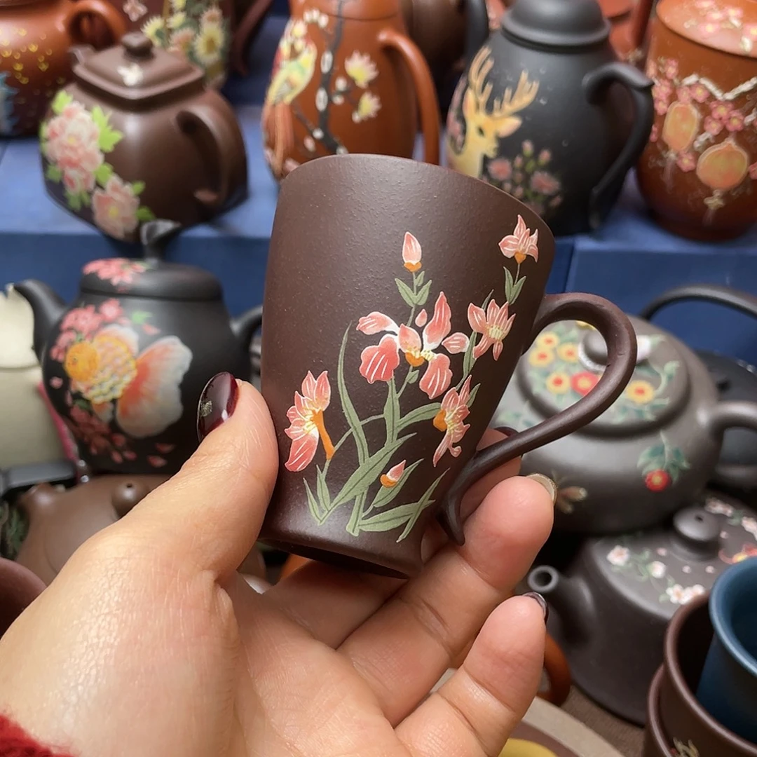 茶杯红泥紫砂主人杯100cc