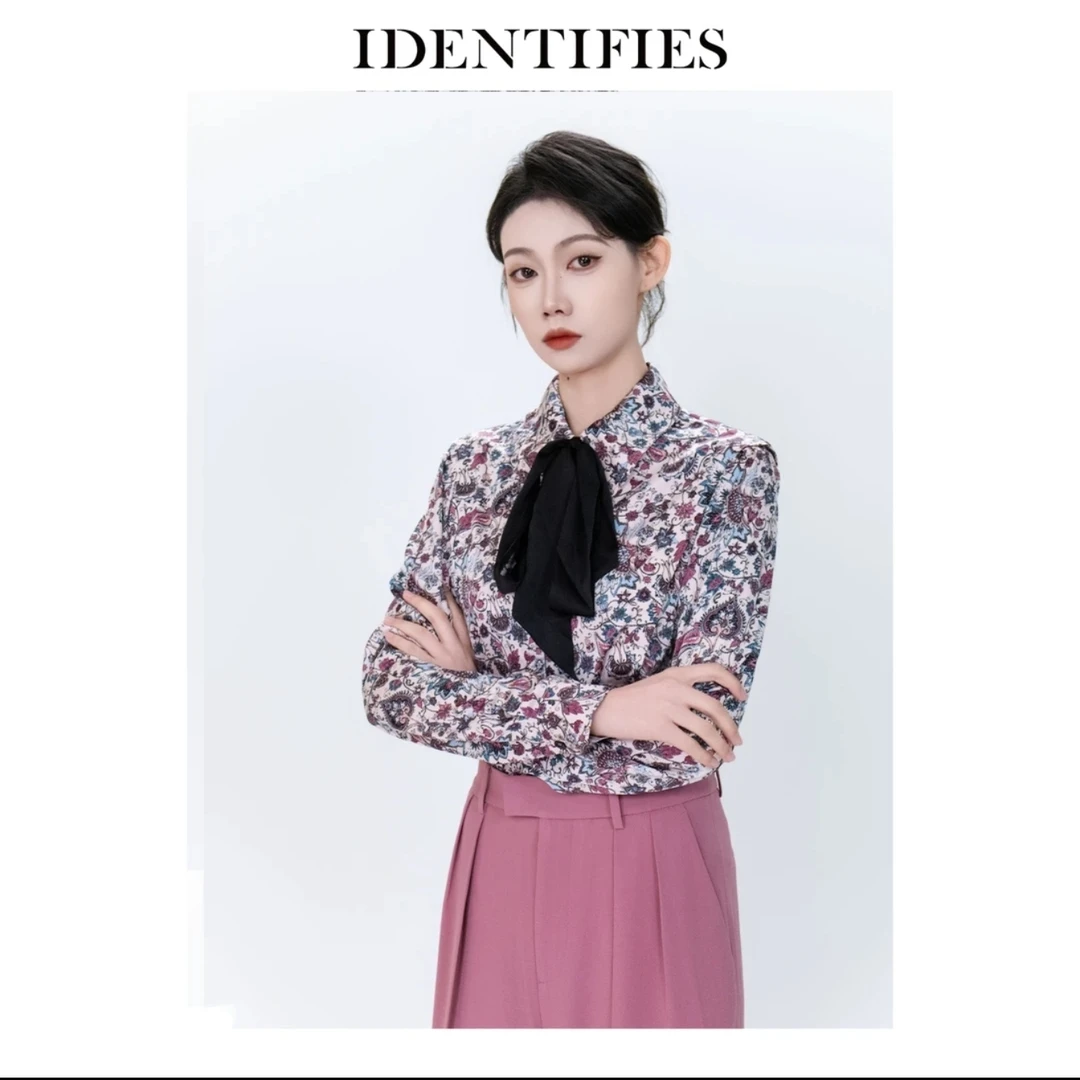 易缔媤/DE33383衬衫碎花法式小众气质时尚复古提花