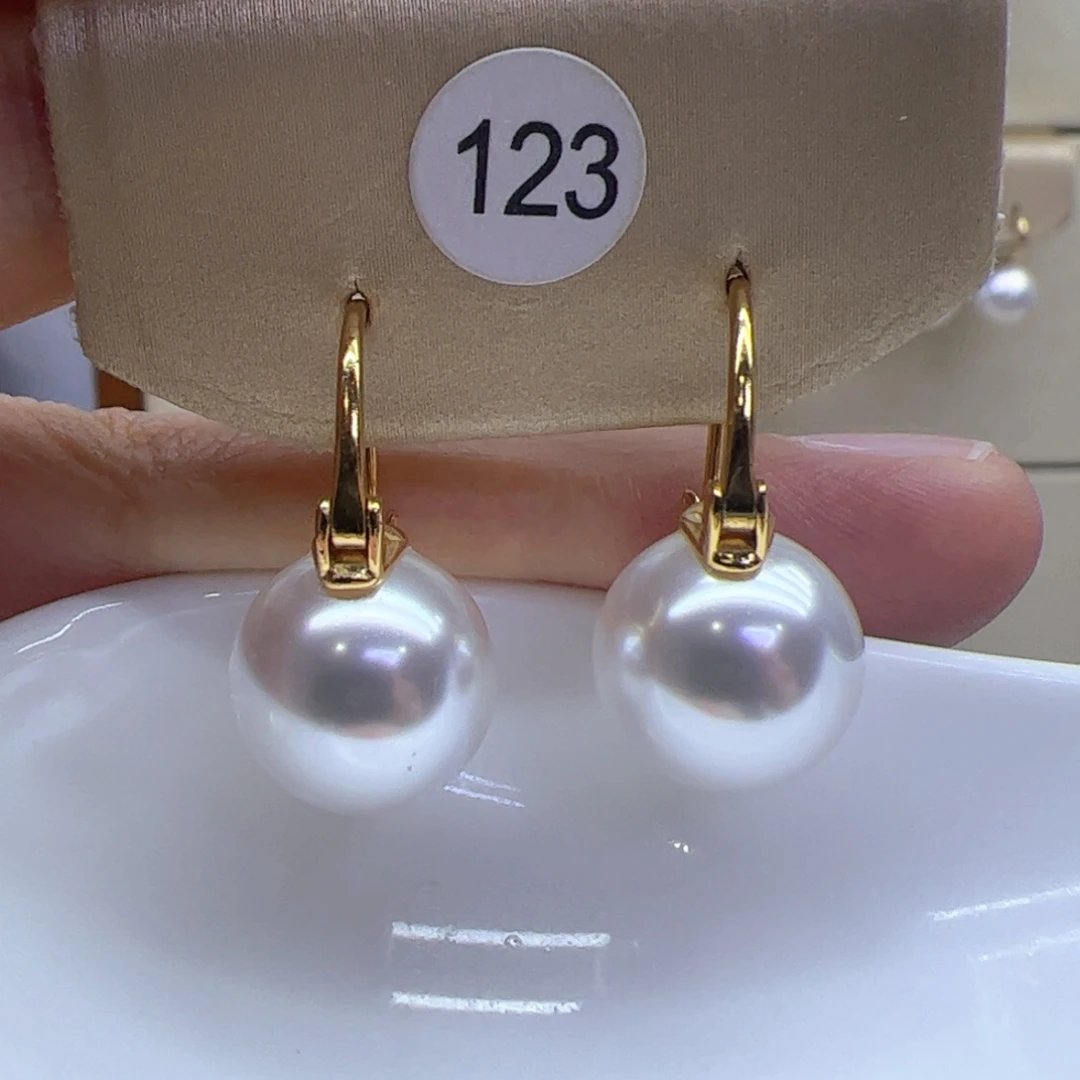 银S925镶嵌淡水珍珠耳饰