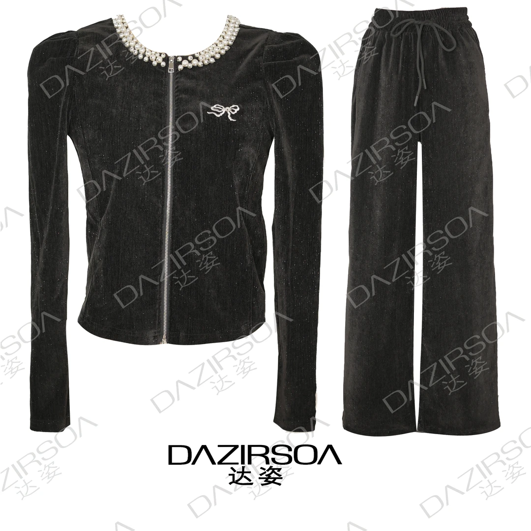 DAZIRSOA/达姿时尚百搭简约洋气套装 T156