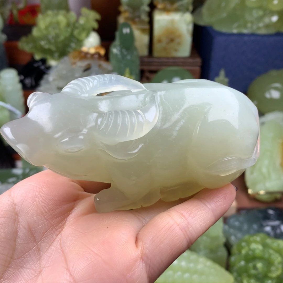 岫玉未镶嵌手把件