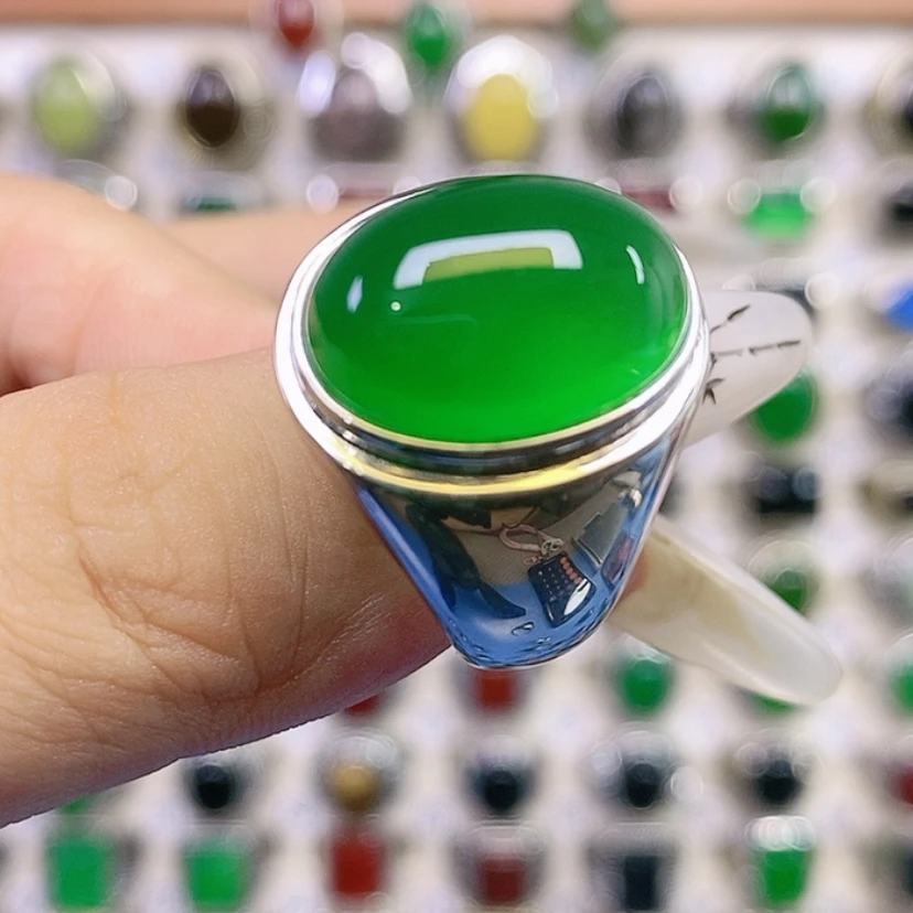 【闪购商品】玛瑙/玉髓戒指银S925镶嵌赵*