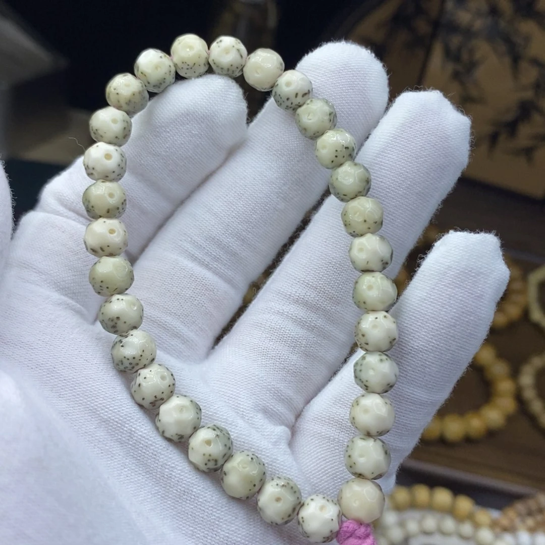手串星月菩提8/7糯冰大眼睛月朗星稀手工雕刻