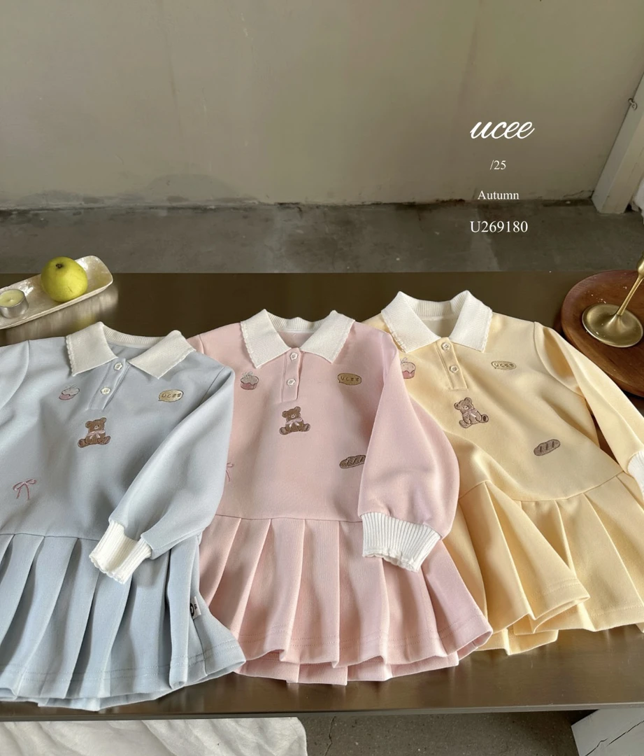釉兮 25秋 9180女童卡通polo领卫衣裙（汉服）