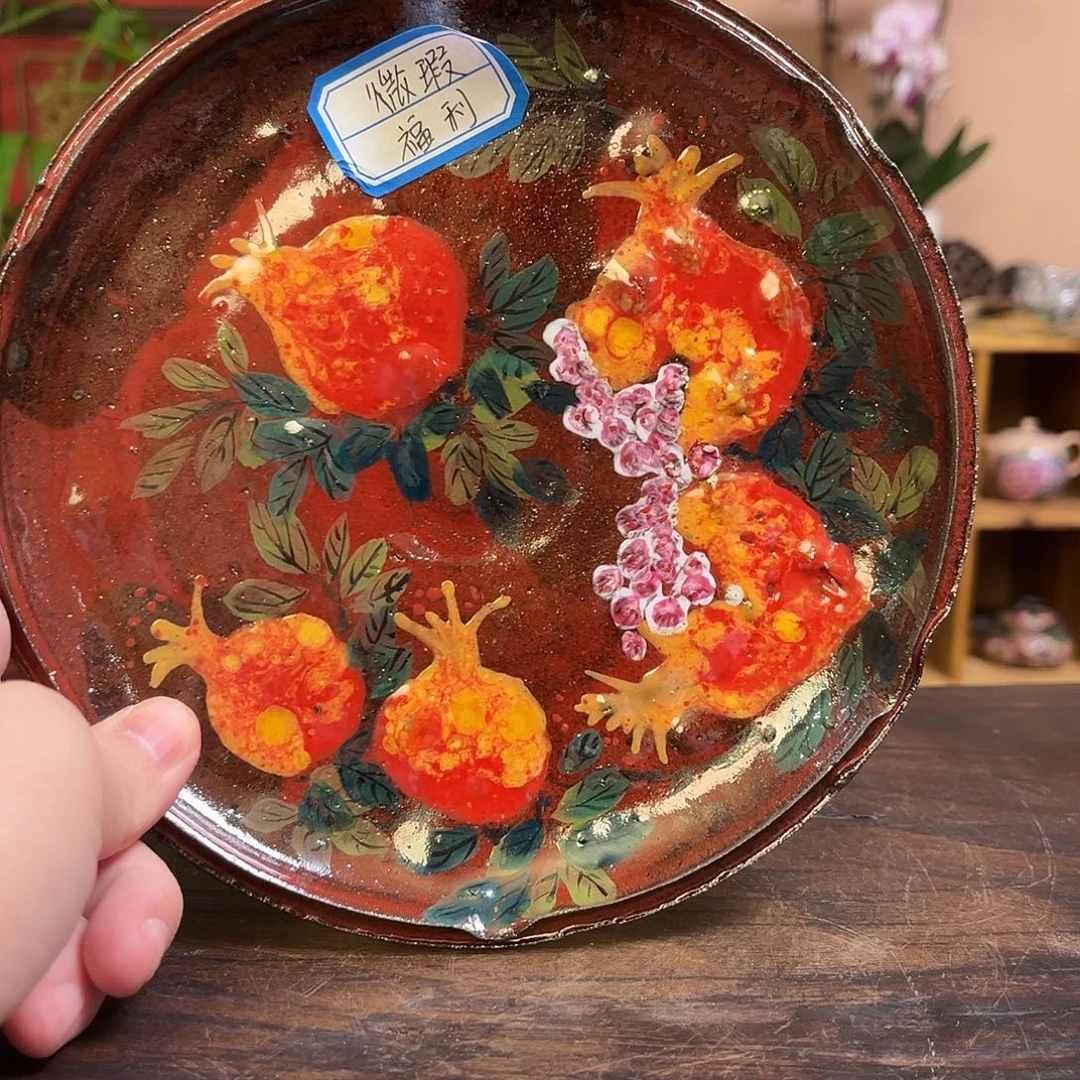 柴烧手工手绘陶瓷