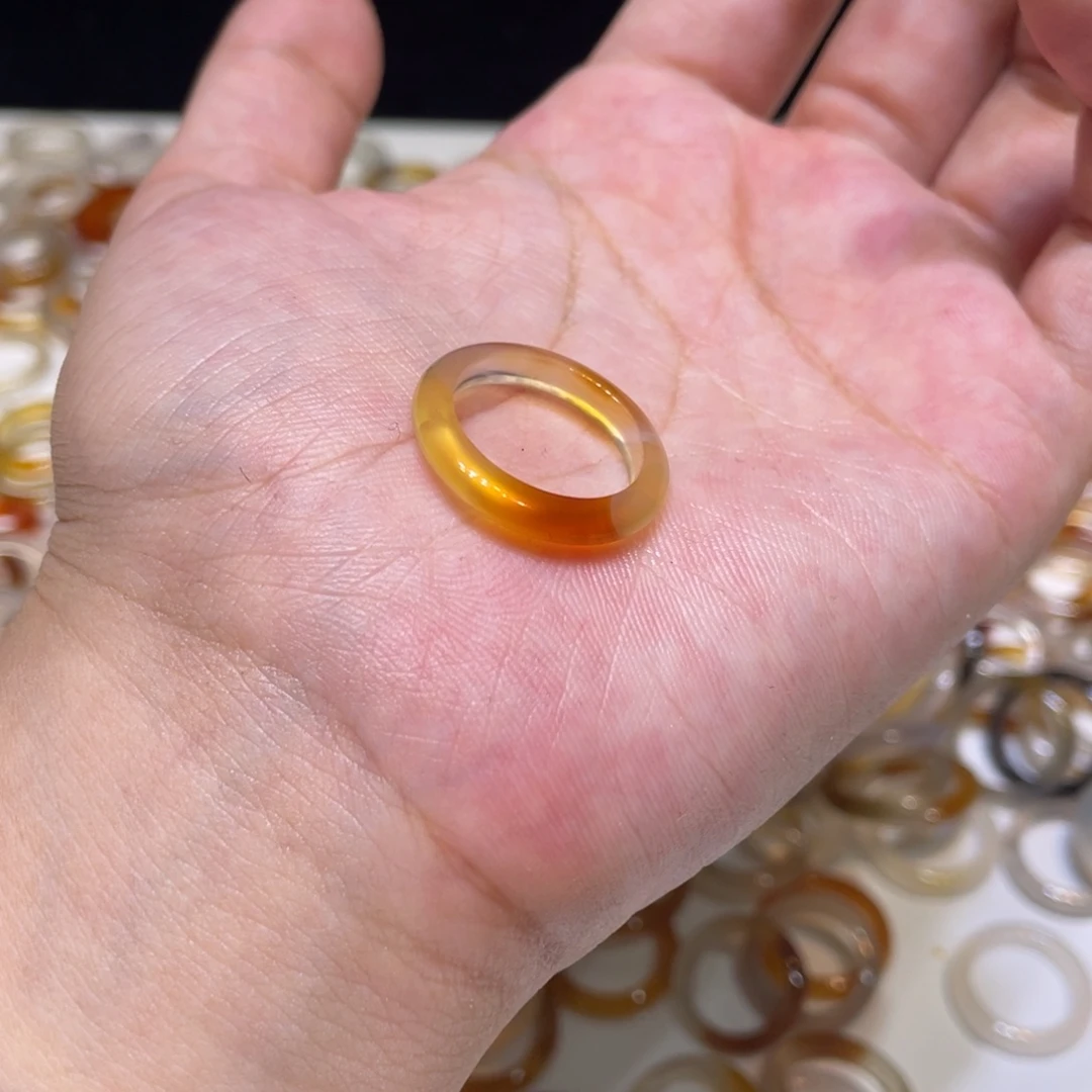 未镶嵌戒指玛瑙/玉髓150号港15 默认微瑕