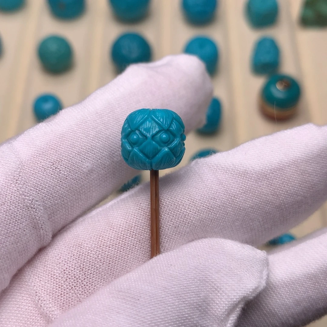 绿松石未镶嵌绿松石莲花10.8