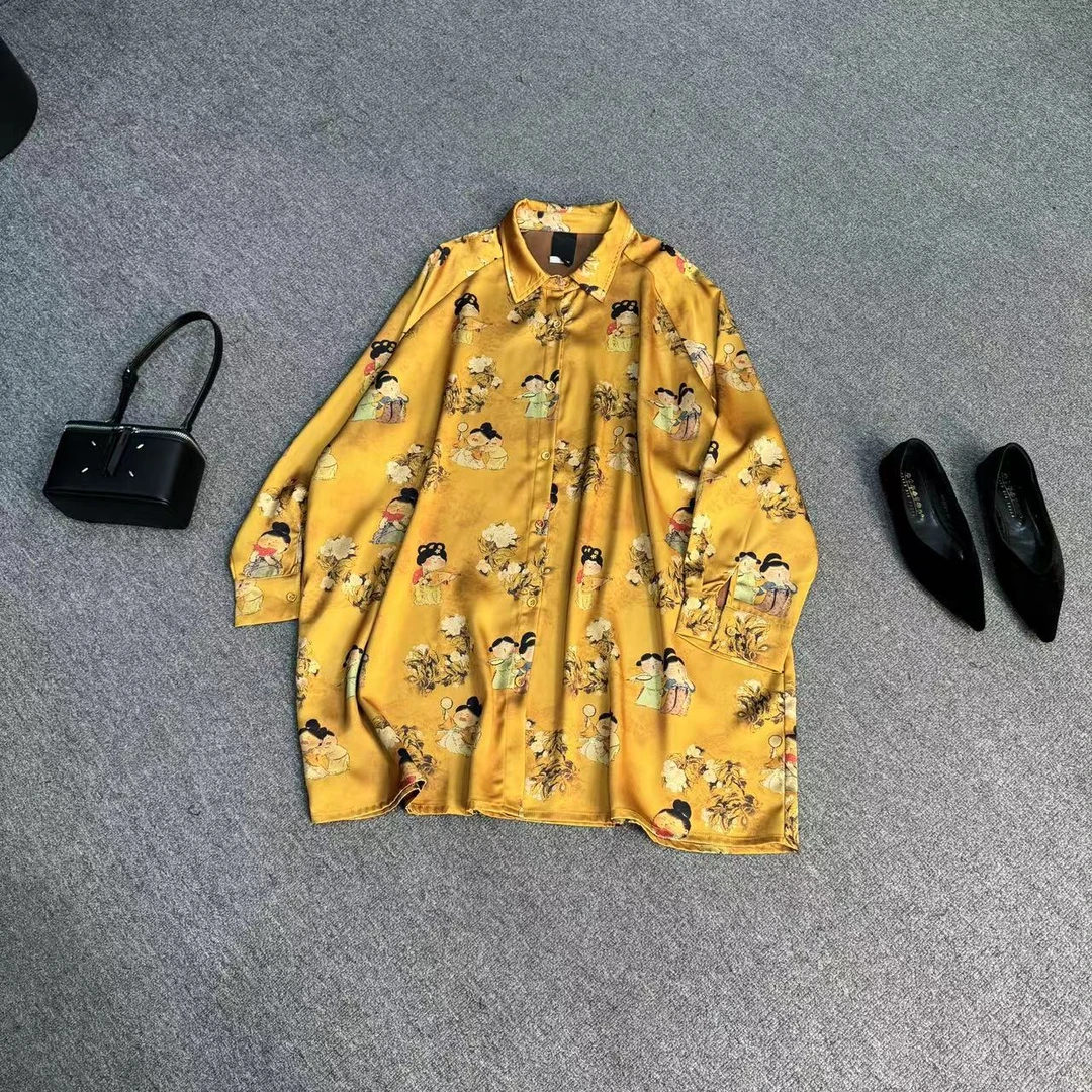 瑶睿安No退No换！！慎拍 ！长袖衬衫欧韩时尚复古老钱风衬衣 132