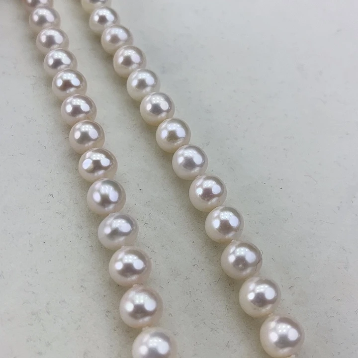 淡水珍珠颈饰银S925镶嵌卡8.9极光炫彩高品