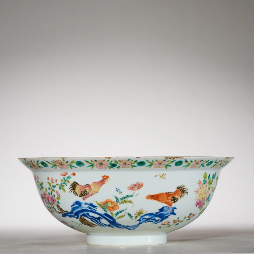 【拍卖预展】5367清道光·粉彩大吉图折沿碗