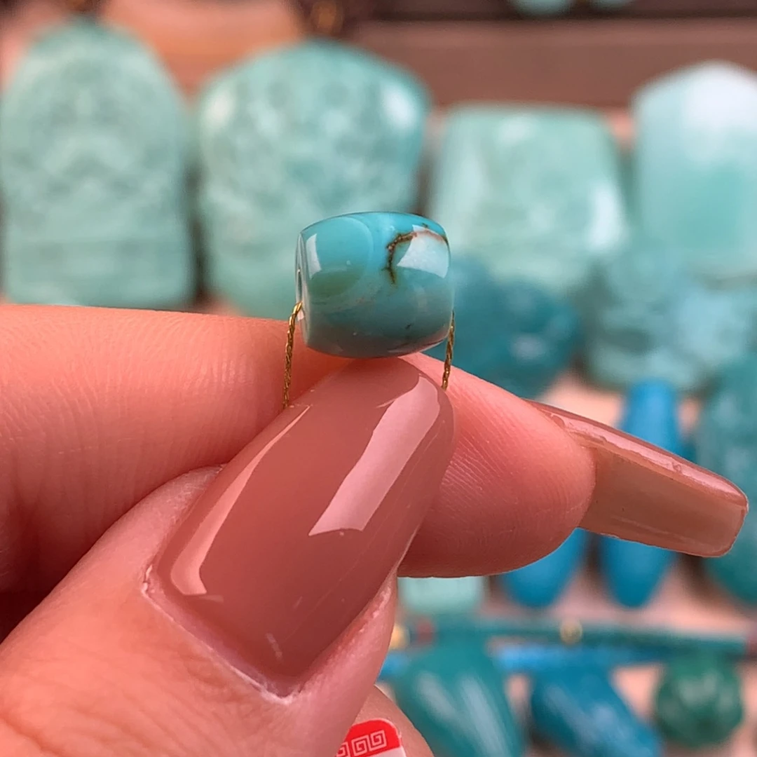 绿松石未镶嵌直切8.8