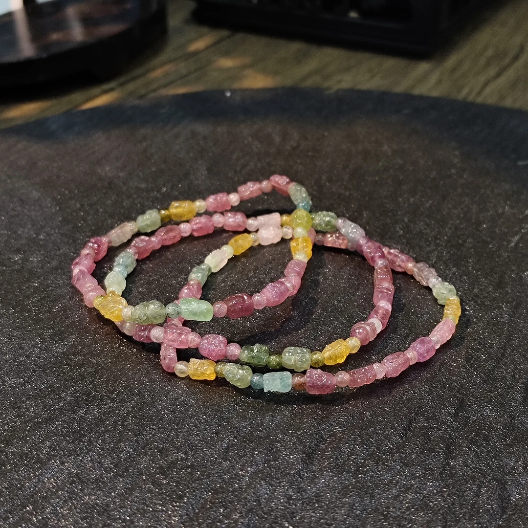 【书记甄选】天然碧玺貔貅单圈手链 多样性发一件 BB321