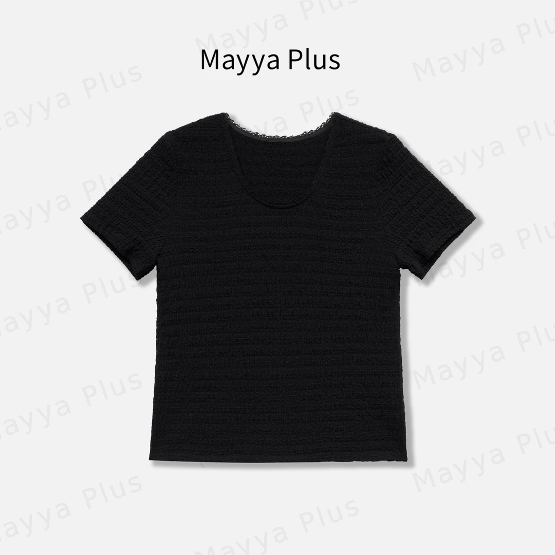 【棉花糖】Mayya Plus麦芽定制轻奢气质显瘦欧若风针织上衣32526892