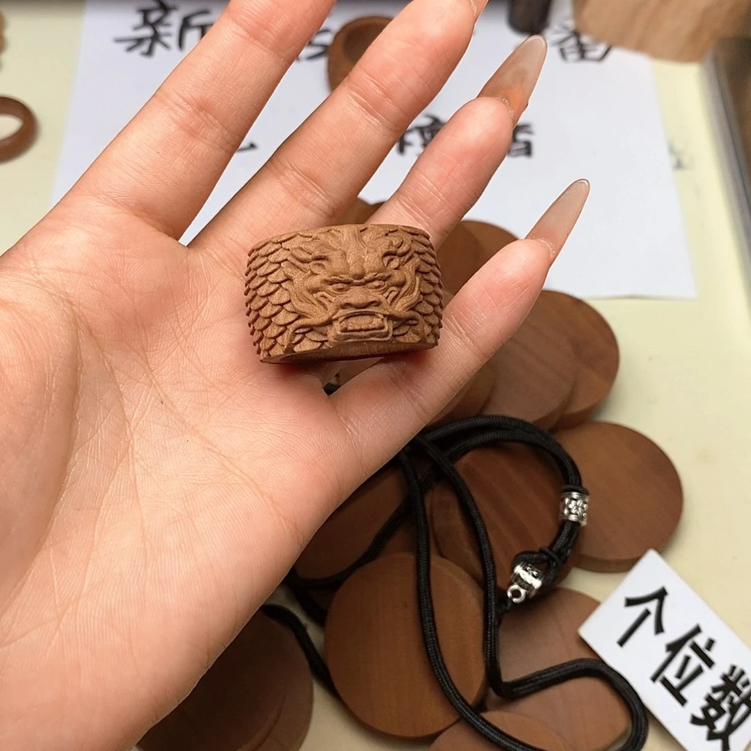檀香木手串/手链龙纹扳指