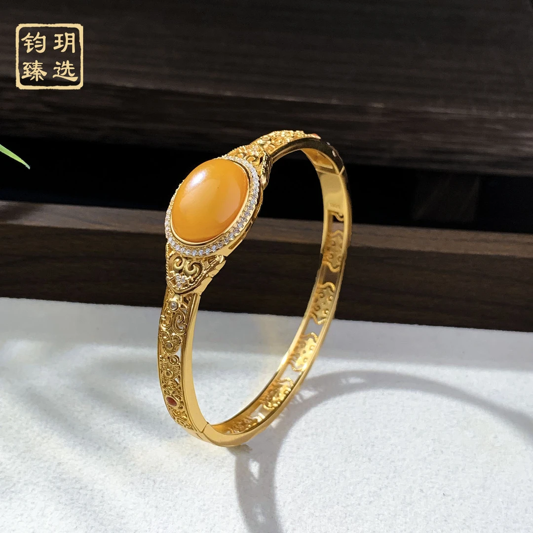 【古拙专属】宫宴 · 蜜LA锤纹手镯 | 多样性发一 | AW0002