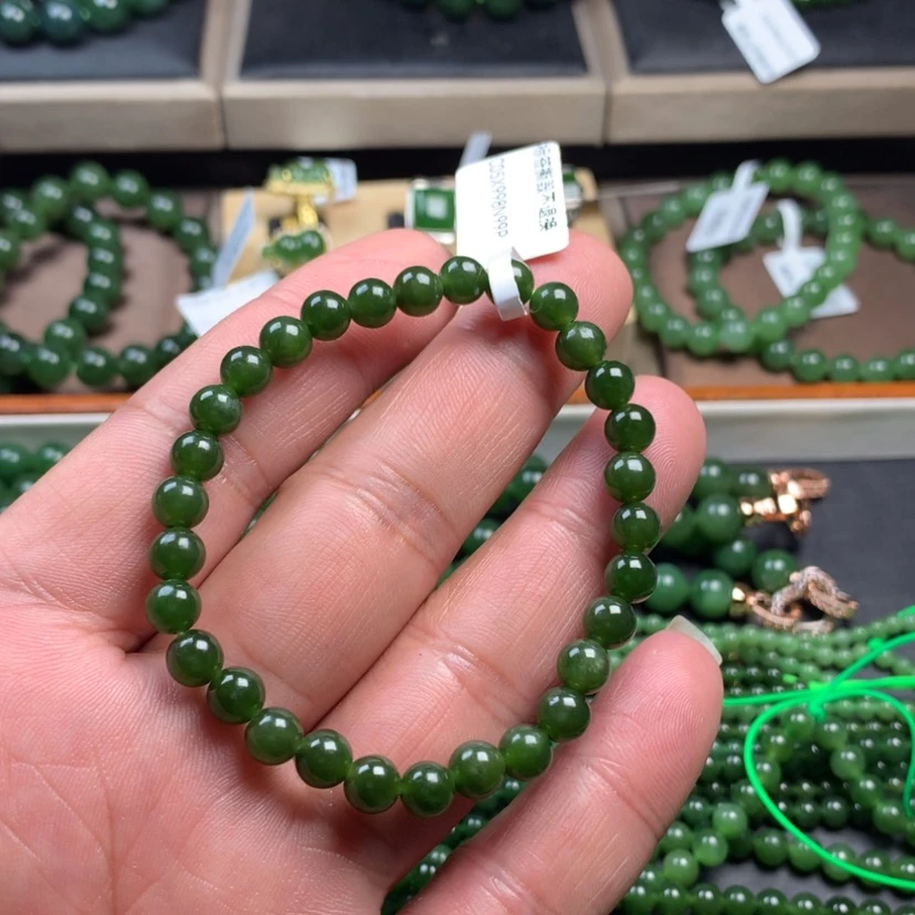 【闪购商品】和田玉（碧玉）手链未镶嵌6