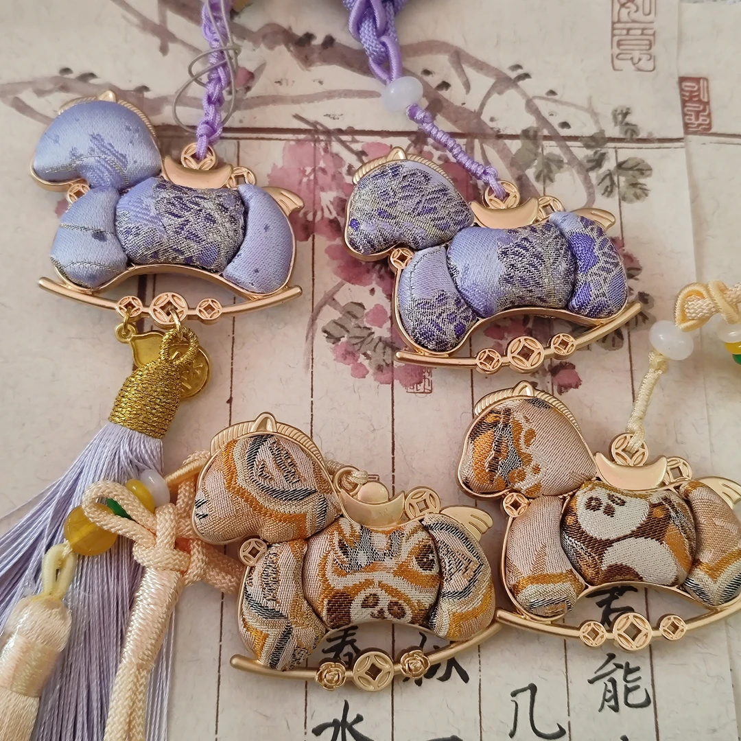 非遗宋锦手工车内挂饰男女包挂送礼马年必备