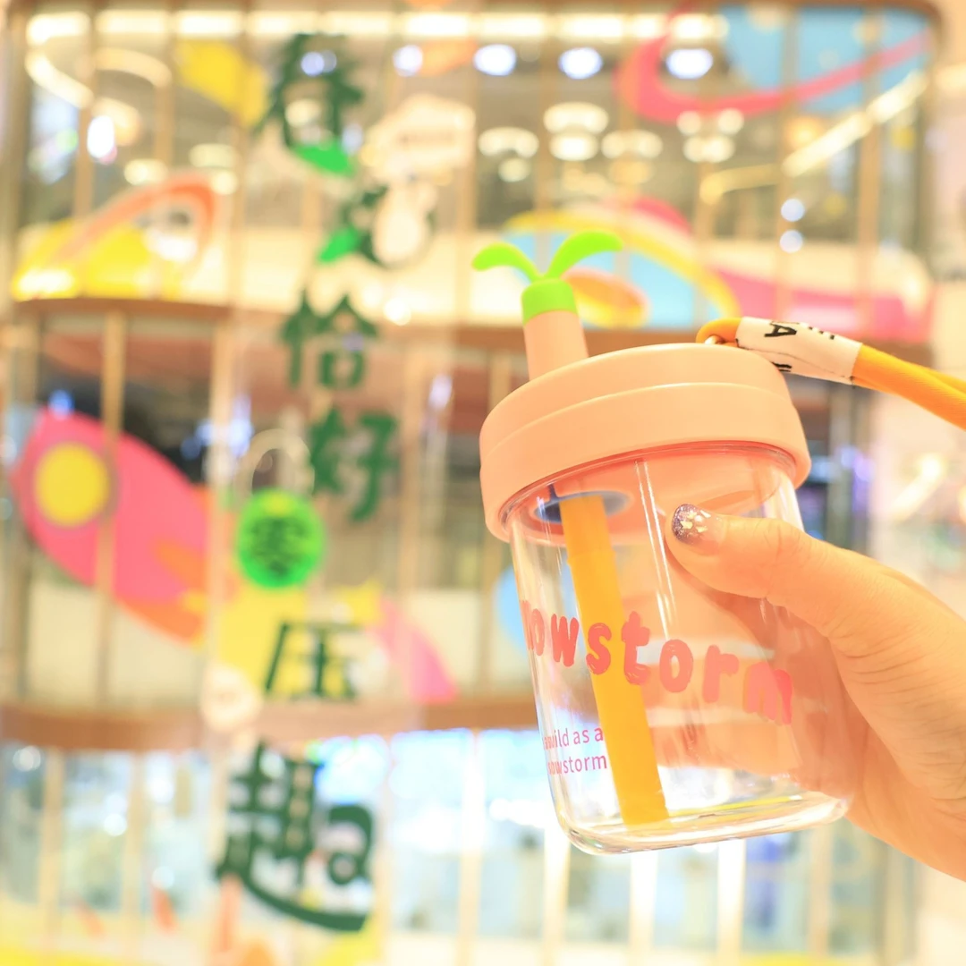 耐高温塑料水杯女吸管便携  NN3