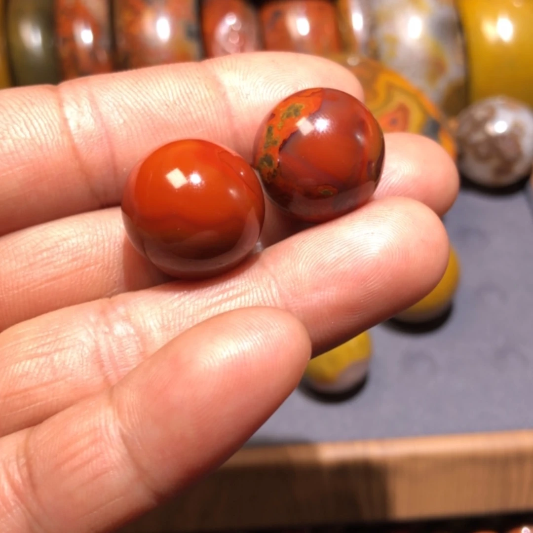 【闪购商品】玛瑙/玉髓战国红单珠未镶嵌抉*
