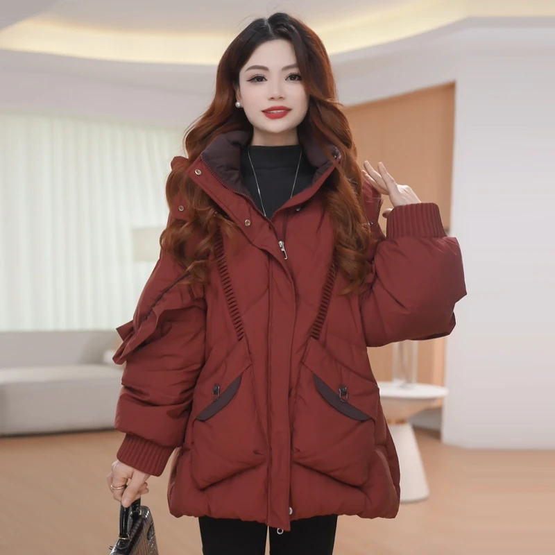 【羽绒服】冬季白鸭绒羽绒服百搭新款时尚气质休闲保暖外套女冬款