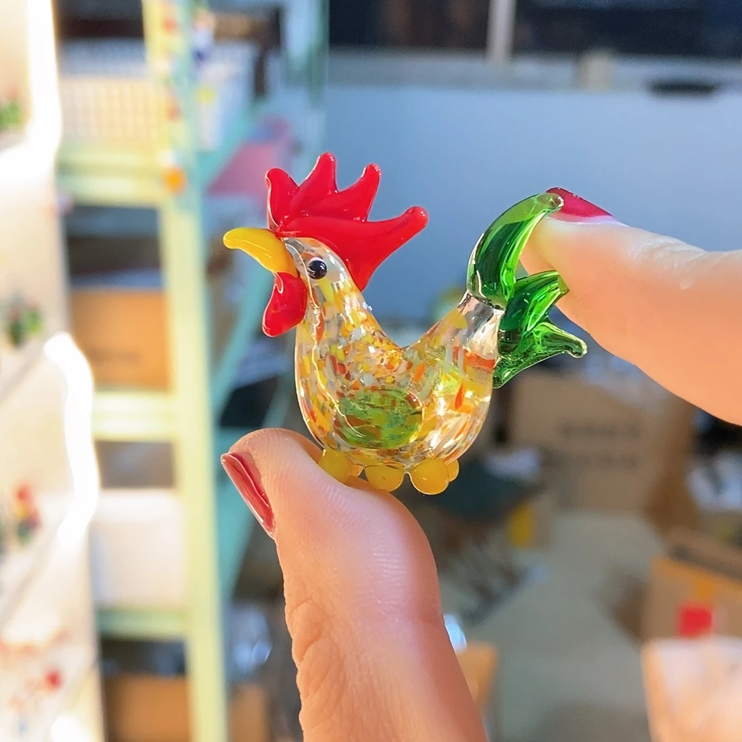 琉璃手工艺品绿鸡