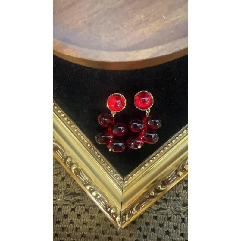 铜合金耳饰 复古风女中古饰品耳钉331