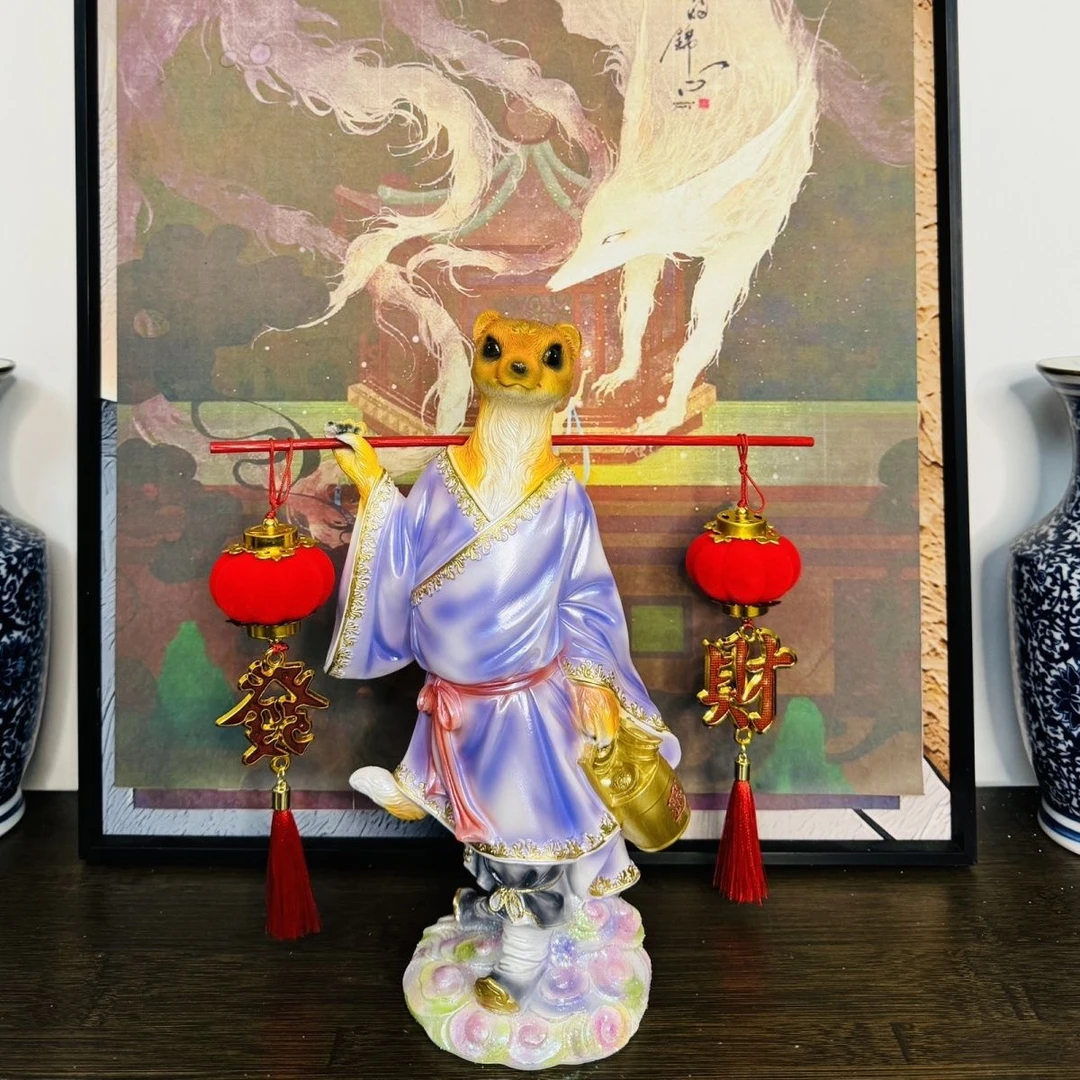 胡仙狐狸黄仙黄鼠狼真身像摆件东北五仙家堂口神像招财装饰摆件