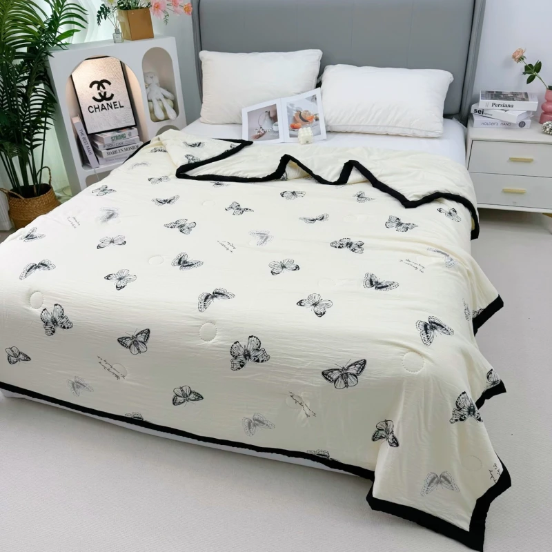 夏季水洗棉印花夏凉被空调被亲肤可机洗水洗学生单人被子夏天被芯