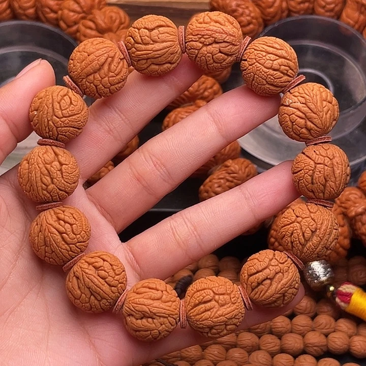手串桃核精品金丝龙珠1.9
