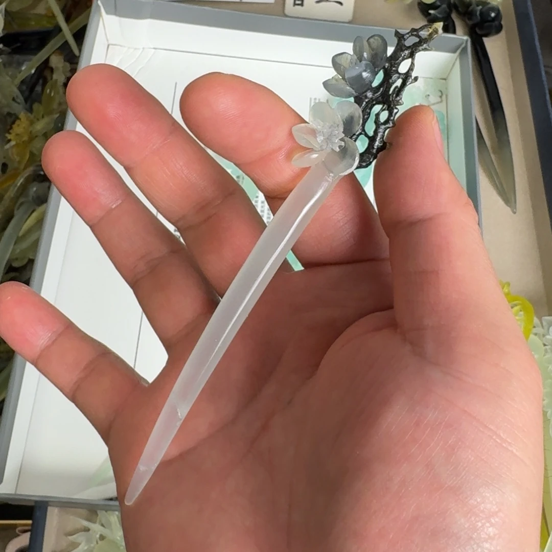 岫玉发饰未镶嵌明君玉簪贼拉好看