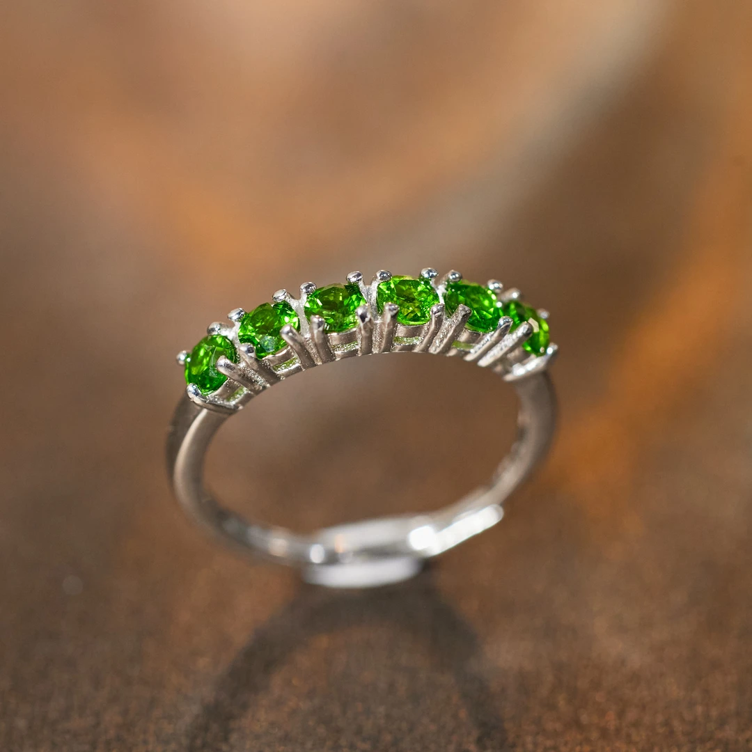 【玉峰珠宝丨安娜严选】透辉石戒指S925银【W9039】多样性发一