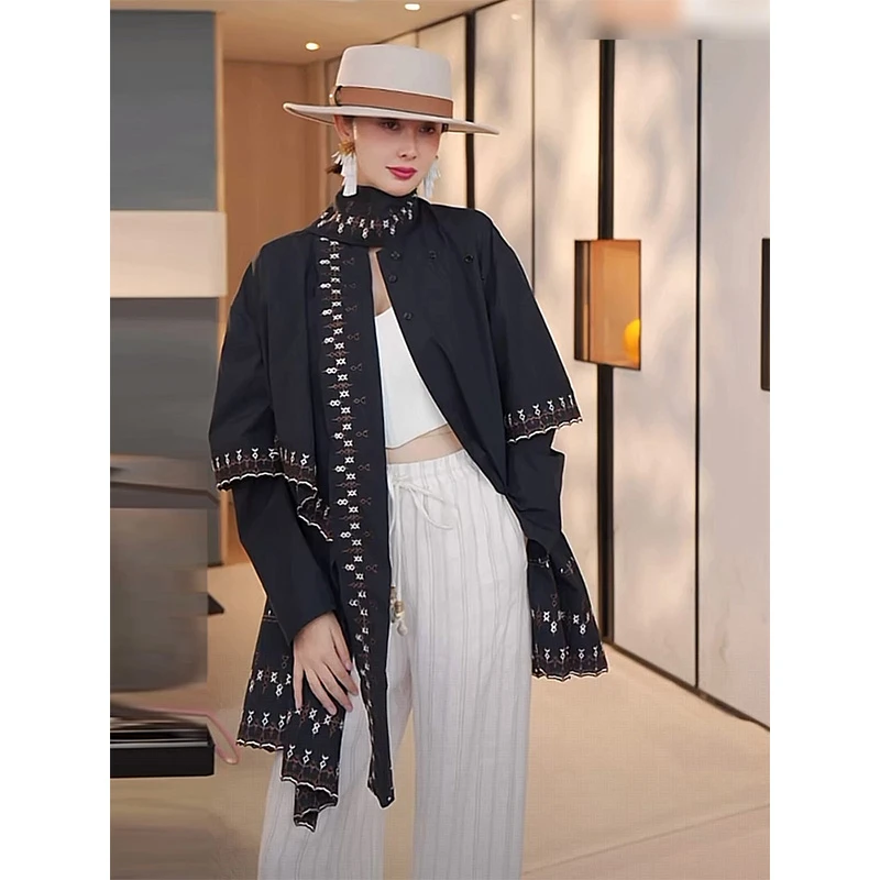 TRACYCHU重工刺绣卡拉布里亚丛野异域风衣气老钱风松弛感秋冬新品