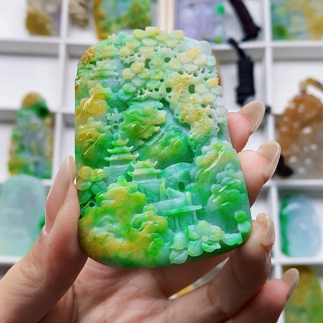 金***山定制翡翠未镶嵌天然翡翠A货