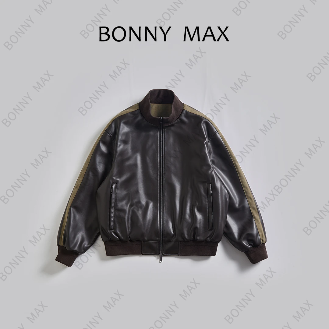 文叔Bonny max奢感都市优雅老钱风两面穿羊皮外套