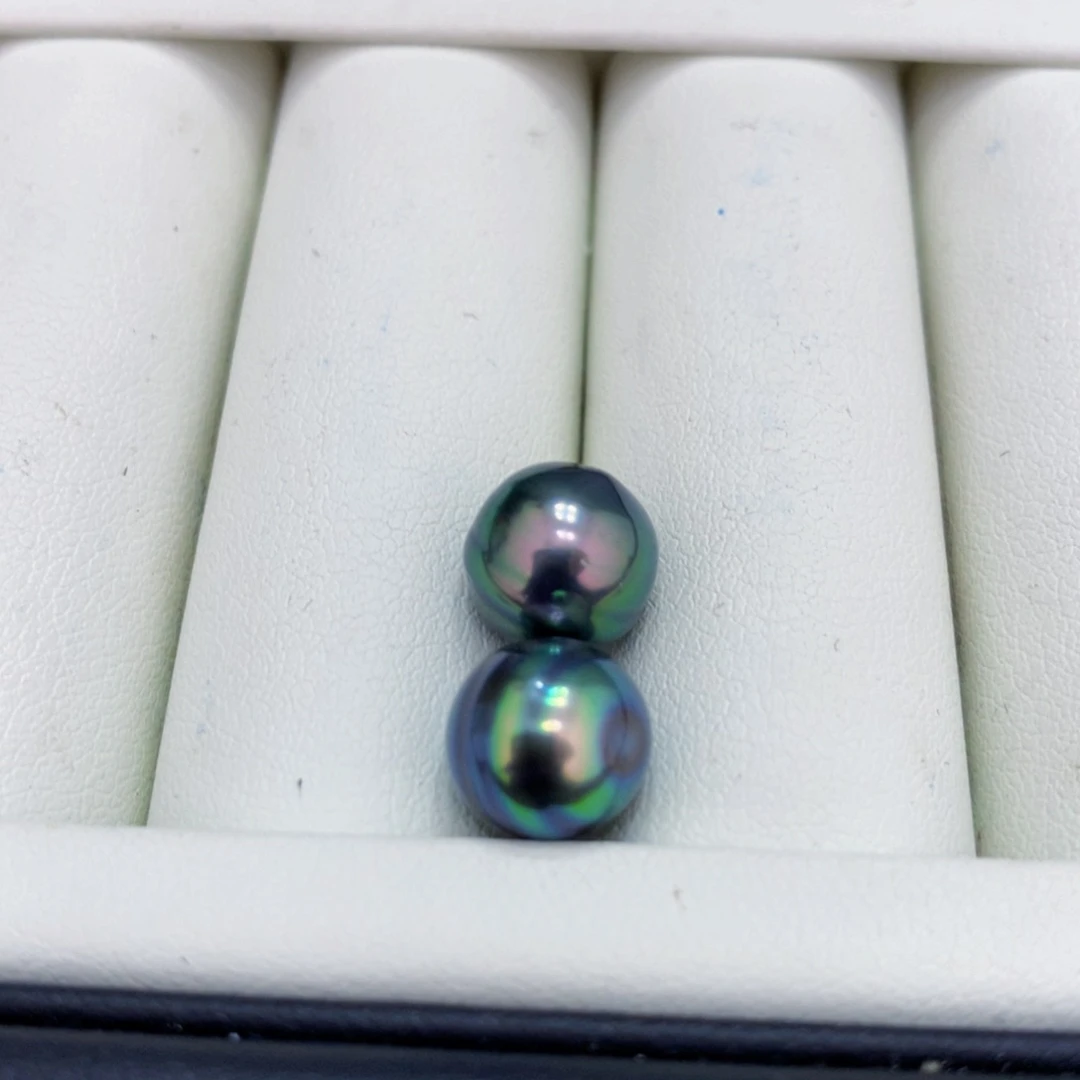 海水珍珠裸珠未镶嵌大溪地裸珠可定制9-10兰