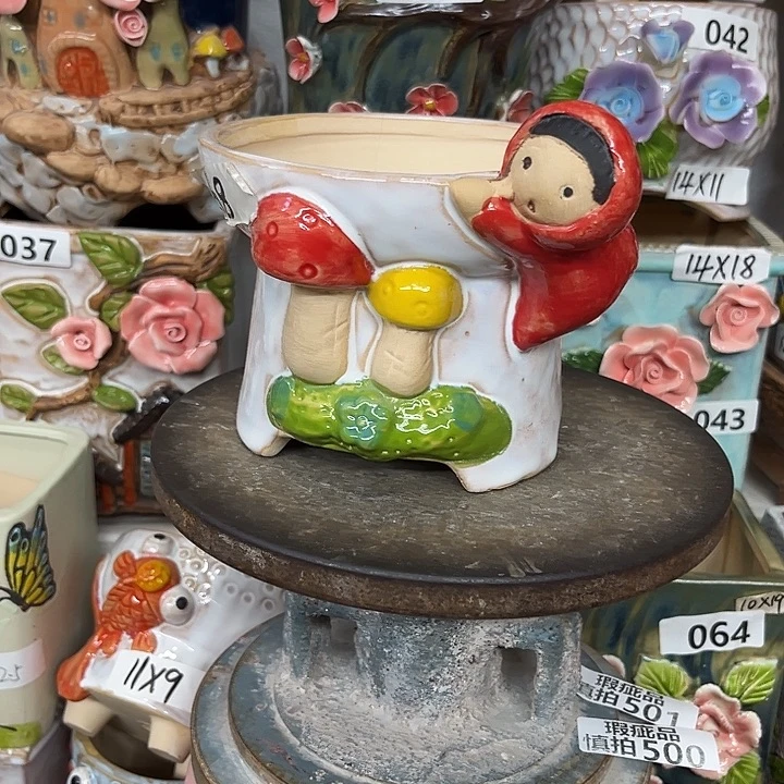 紫砂花盆粗陶材质多肉花盆