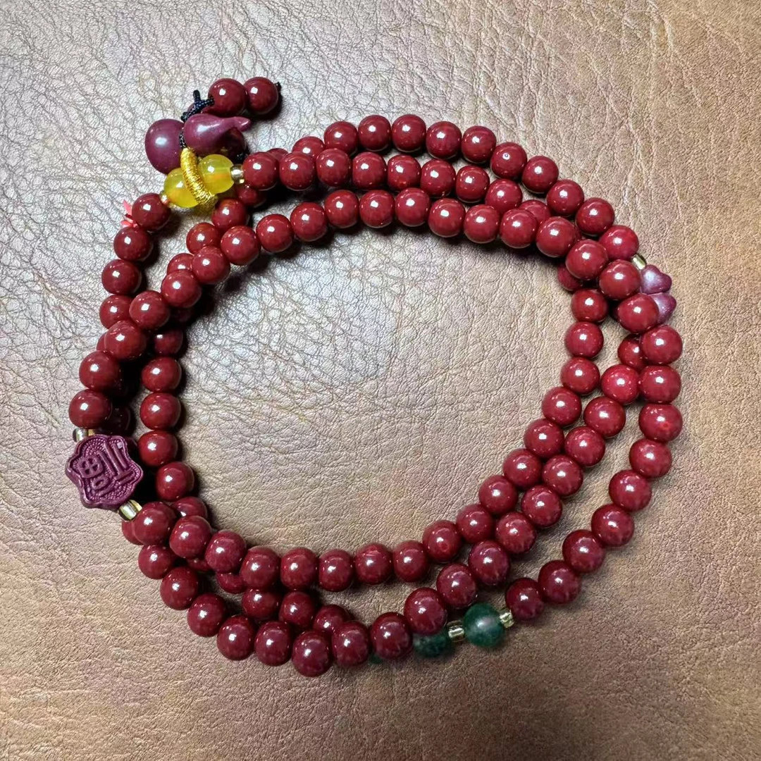 天然辰砂精品多圈手串（无礼盒）MTYC 127